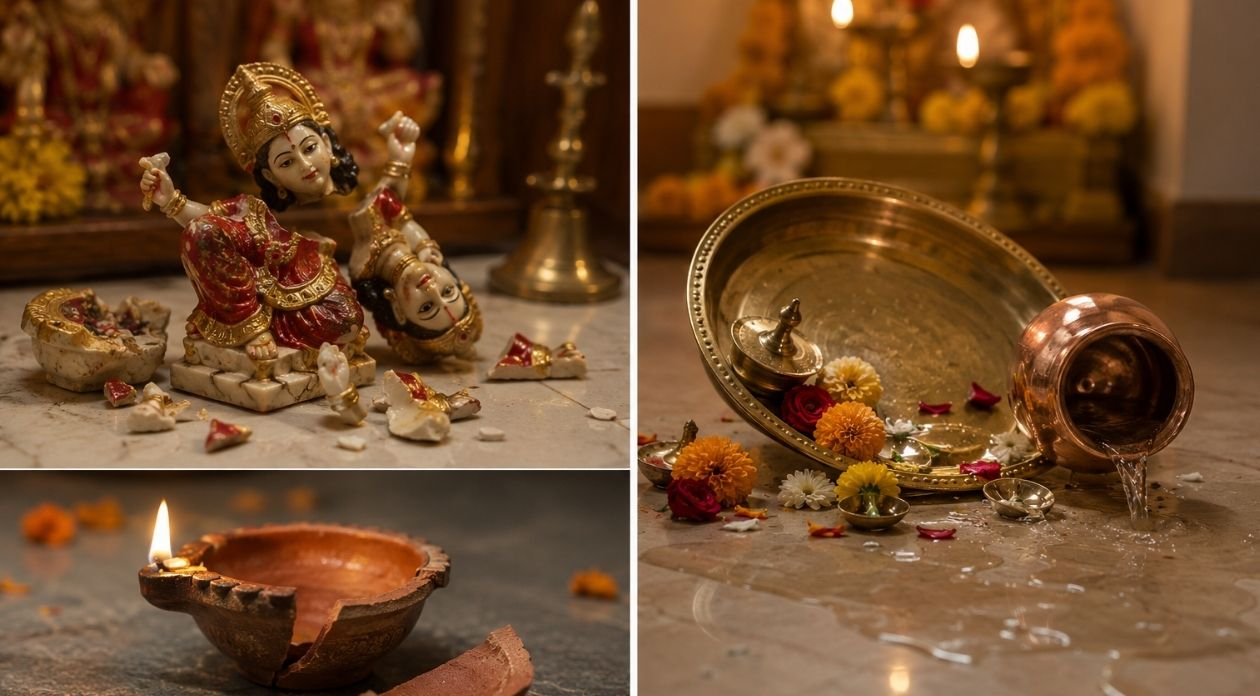 Vastu Tips / પૂજા દરમિયાન હાથમાંથી થાળી પડવી કે દીવો તૂટવો શુભ કે અશુભ? જાણો શાસ્ત્રો અનુસાર તેના સંકેતો