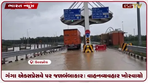 VIDEO: ગંગા એક્સપ્રેસવે પર જળબંબાકાર: વાહનવ્યવહાર ખોરવાયો