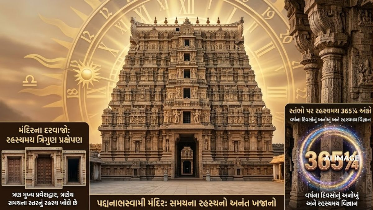 મંદિરના ૩ દરવાજા અને ૩૬૫¼ સ્તંભો, પદ્મનાભસ્વામી મંદિરમાં સમયની ગણતરીનું રહસ્ય છુપાયેલું છે?