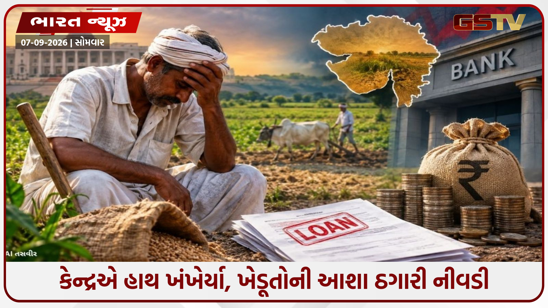 જગતના તાત પર 74 હજાર કરોડનું દેવું, ડબલ આવકના વાયદાનો ફિયાસ્કો