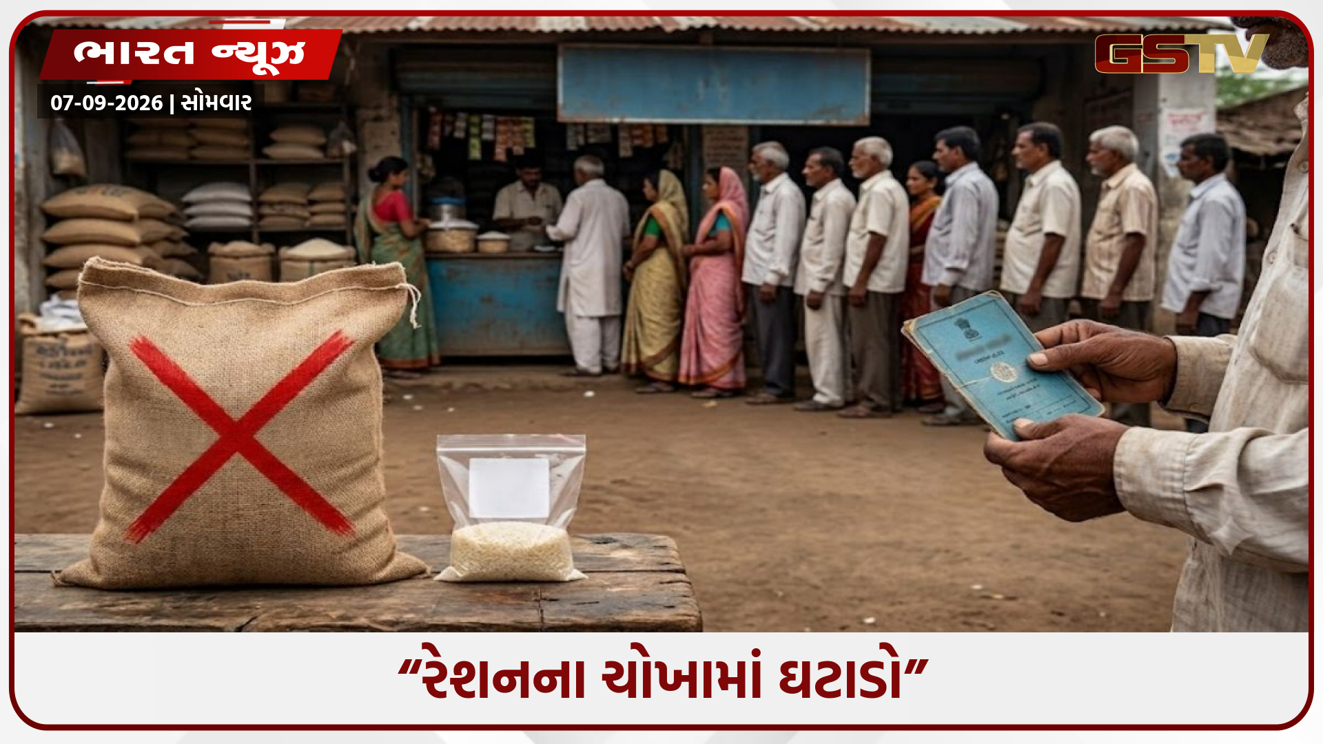 મોંઘવારી વચ્ચે રેશનના ચોખામાં ઘટાડો, 3 કિલોના બદલે હવે 1 કિલો