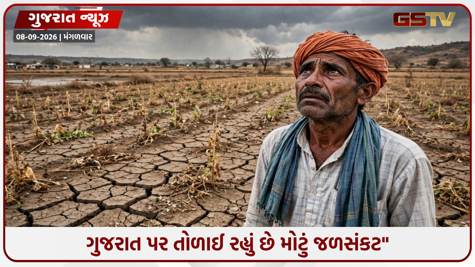 "ગુજરાતમાં મહાસંકટના ભણકારા! 78 લાખ હેક્ટરમાં ઊભો પાક બળીને ખાખ થવાની અણી પર, ખેડૂતોમાં ફફડાટ!"