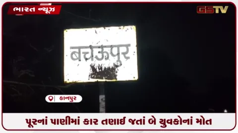 VIDEO: પૂરનાં પાણીમાં કાર તણાઈ જતાં બે યુવકોનાં મોત