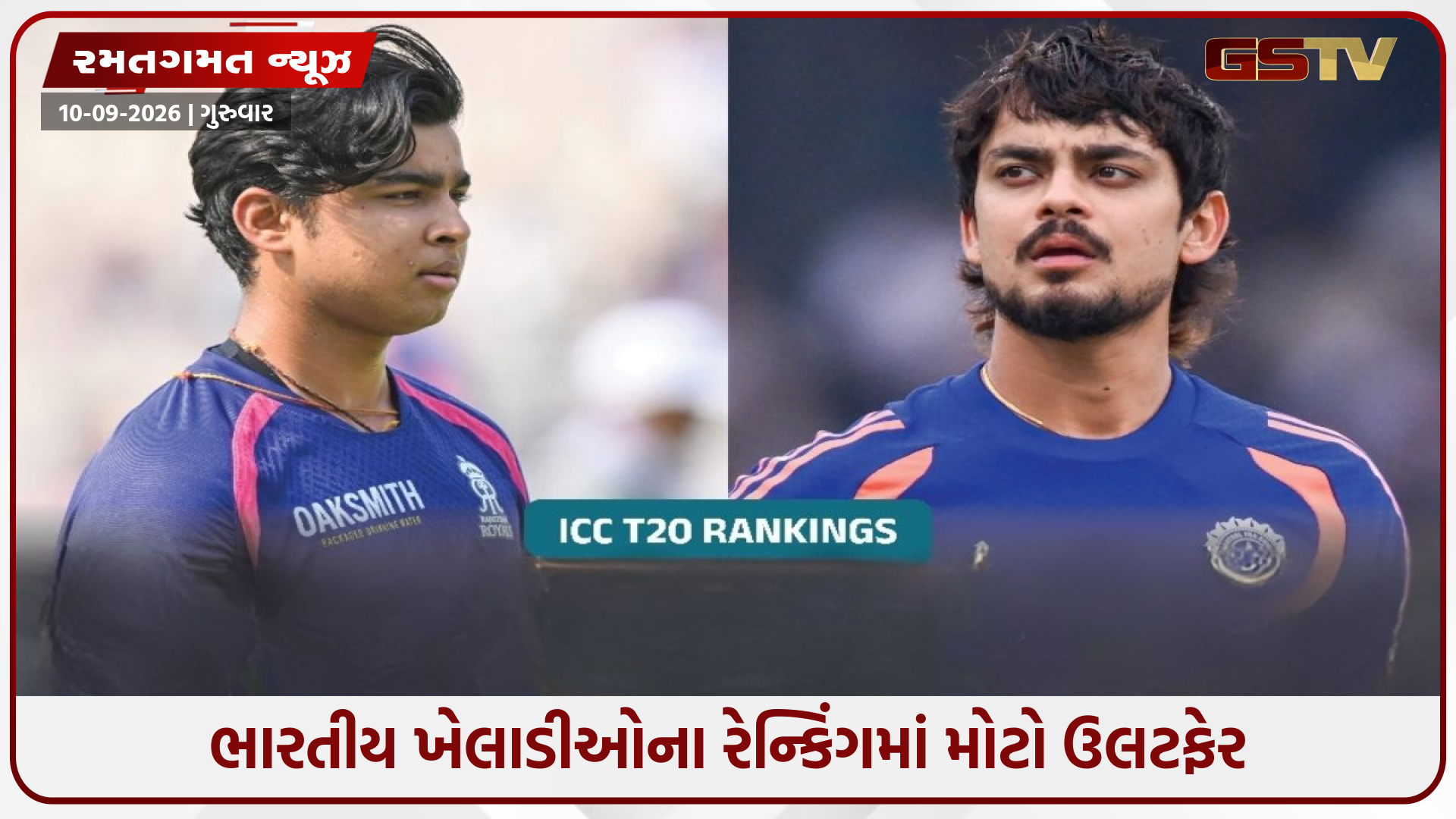 ICC T20 રેન્કિંગ જાહેર: વૈભવ સૂર્યવંશી પાછળ ધકેલાયા, ઈશાન કિશને દબદબો રાખ્યો અકબંધ