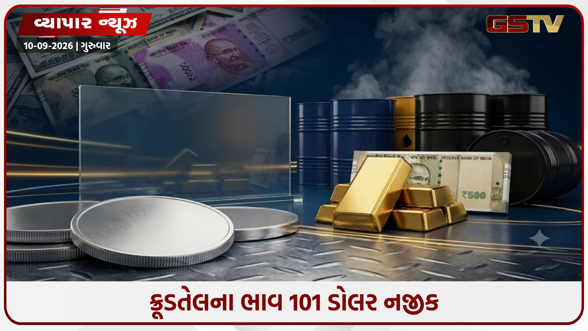 ક્રૂડતેલના ભાવમાં ભડકો, ચાંદીમાં રૂ.7000નો ઉછાળો તો સોનામાં પણ રૂ.500નો વધારો
