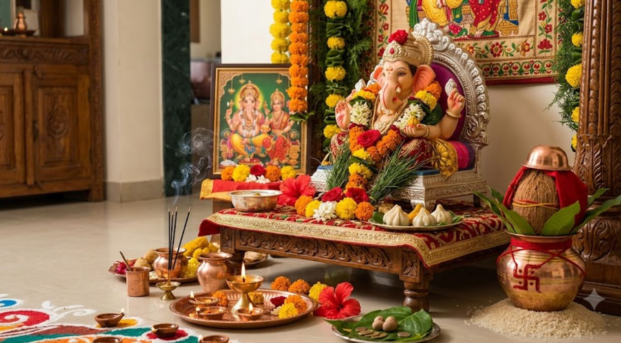 ગણેશ ચતુર્થી 2026: ઘરમાં બાપ્પાની સ્થાપના કેવી રીતે કરવી? જાણો કળશ પૂજાની સાચી વિધિ, નિયમો અને શુભ મુહૂર્ત