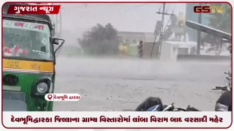 VIDEO: દેવભૂમિ દ્વારકા જિલ્લાના ગ્રામ્ય વિસ્તારોમાં લાંબા વિરામ બાદ વરસાદી મહેર, ખેડૂતોના ઉભા પાકને થશે ફાયદો
