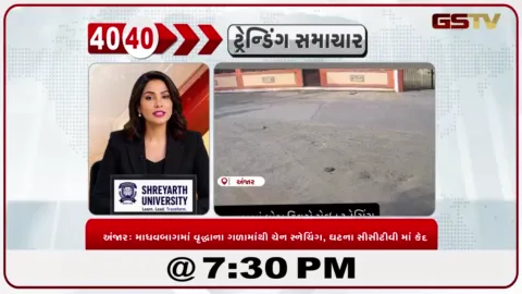 VIDEO: News 40-40/અંજાર: માધવબાગમાં વૃદ્ધાના ગળામાંથી ચેન સ્નેચિંગ, ઘટના સીસીટીવી માં કેદ