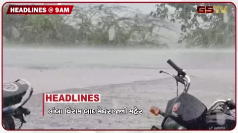 VIDEO: HEADLINE 9 : 00 AM / છેલ્લા 24 કલાકમાં 193 તાલુકામાં વરસાદ, મુંબઇમાં ધોધમાર વરસાદથી જળબંબાકાર