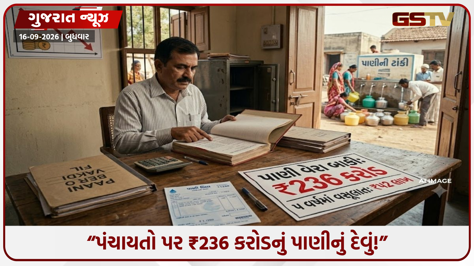 ગુજરાત પંચાયત વિભાગનું મોટું દેવું: પાણી વેરા પેટે ₹236 કરોડ બાકી, વસૂલાતનો આંકડો ચોંકાવનારો