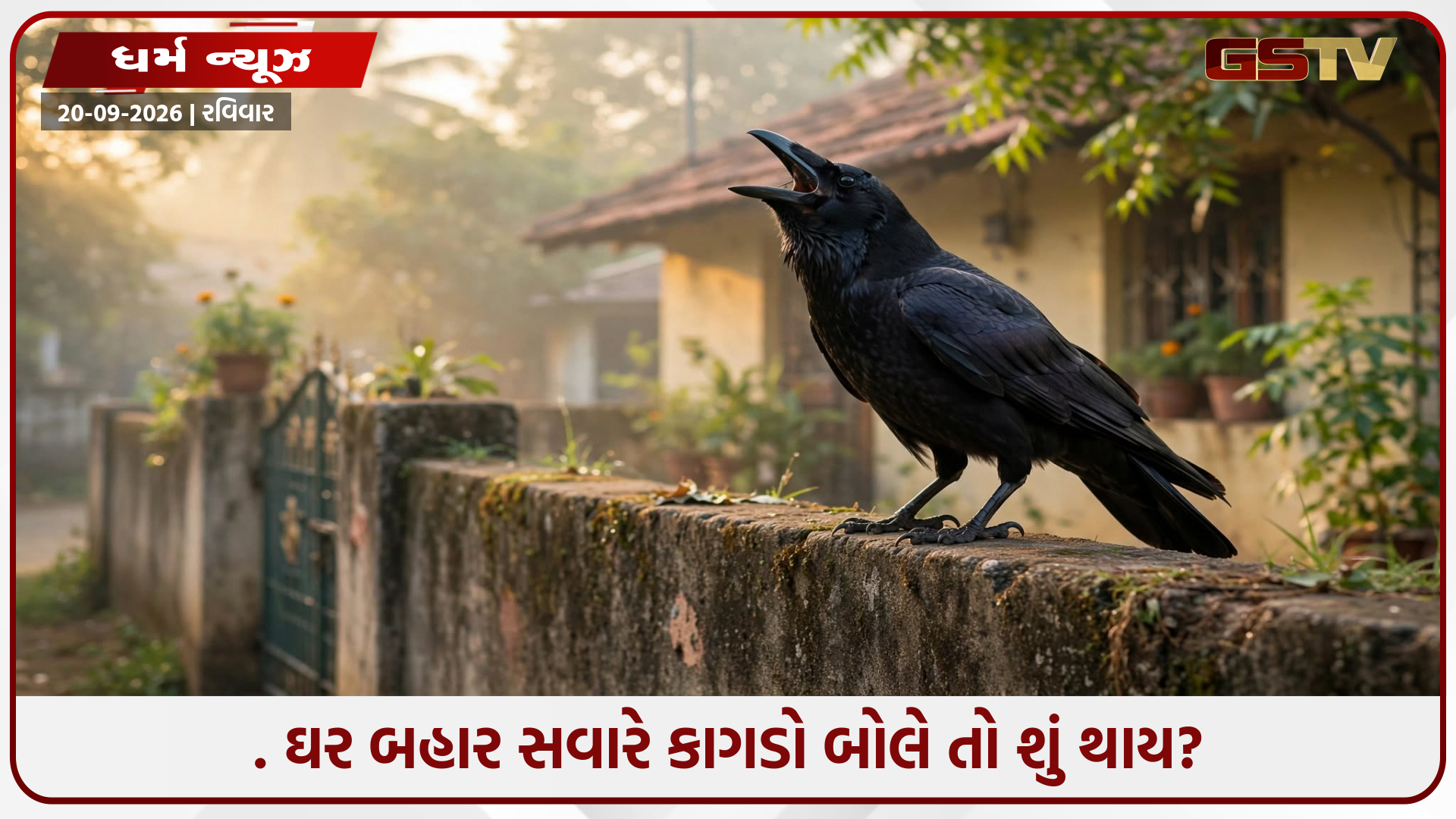 રોજ સવારે ઘર બહાર કાગડાનું બોલવું શુભ કે અશુભ? જાણી લો જીવનમાં બનનારી ઘટનાઓના આ સંકેત!