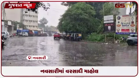 VIDEO: નવસારીમાં વરસાદી માહોલ