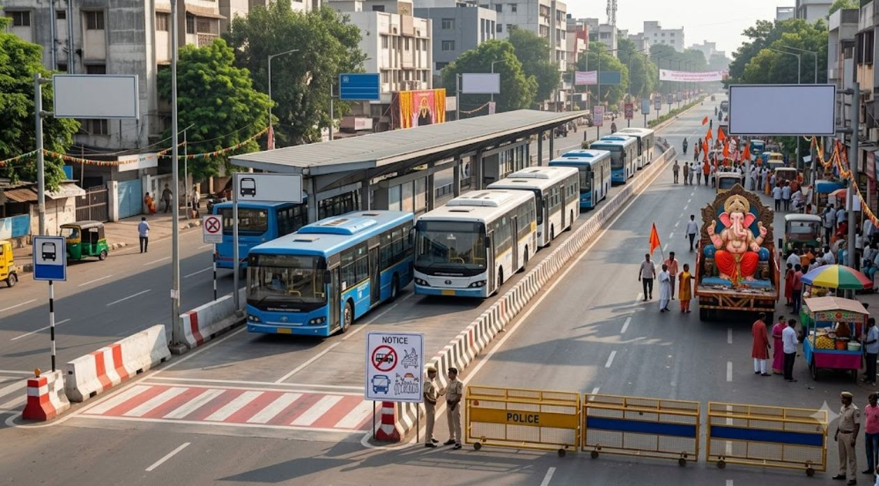 Surat  મહાનગરપાલિકાનો મોટો નિર્ણય, ગણેશ વિસર્જનના દિવસે શહેરની જાહેર પરિવહન સેવા બંધ રહેશે