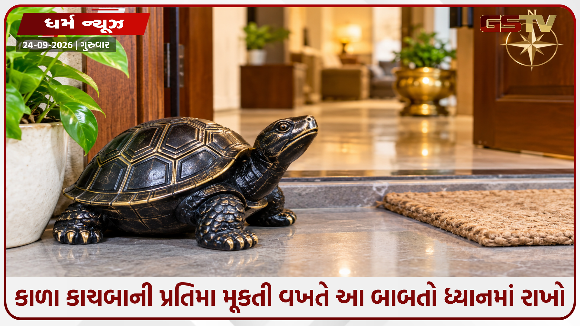 તમારા ઘરના મુખ્ય પ્રવેશદ્વાર પર કાળા કાચબાની મૂર્તિ મૂકો! ફેંગ શુઇ આપે છે આ ત્રણ ફાયદા