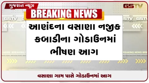 VIDEO: આણંદના વસાણા નજીક કબાડીના ગોડાઉનમાં વિકરાળ આગ: સમગ્ર ગોડાઉન બળીને ખાખ થયું