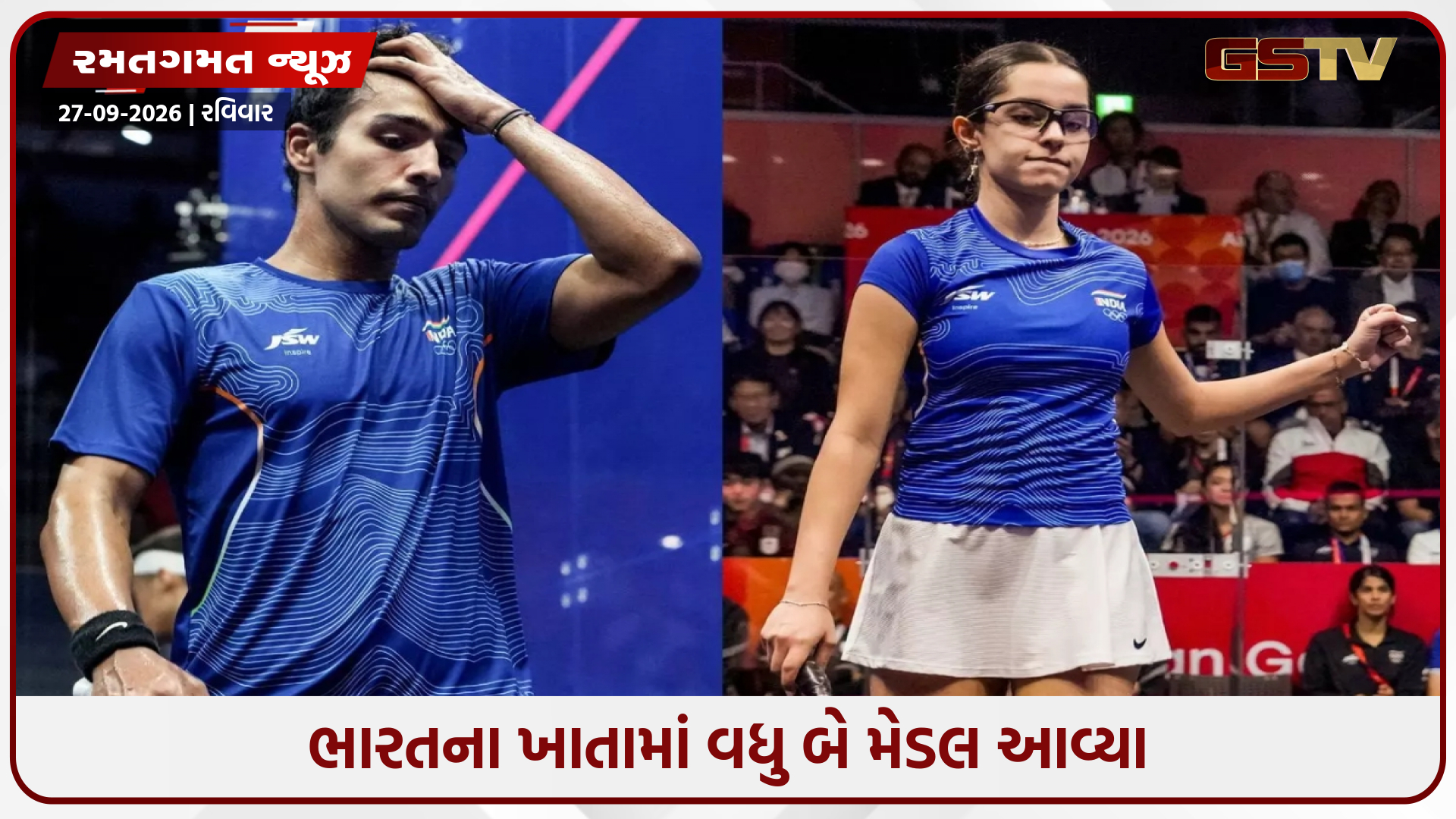 Asian Games 2026 / ભારતને સ્ક્વોશમાં મળી બેવડી સફળતા, અભય સિંહે સિલ્વર મેડલ જીત્યો; અનાહતે ઇતિહાસ રચ્યો
