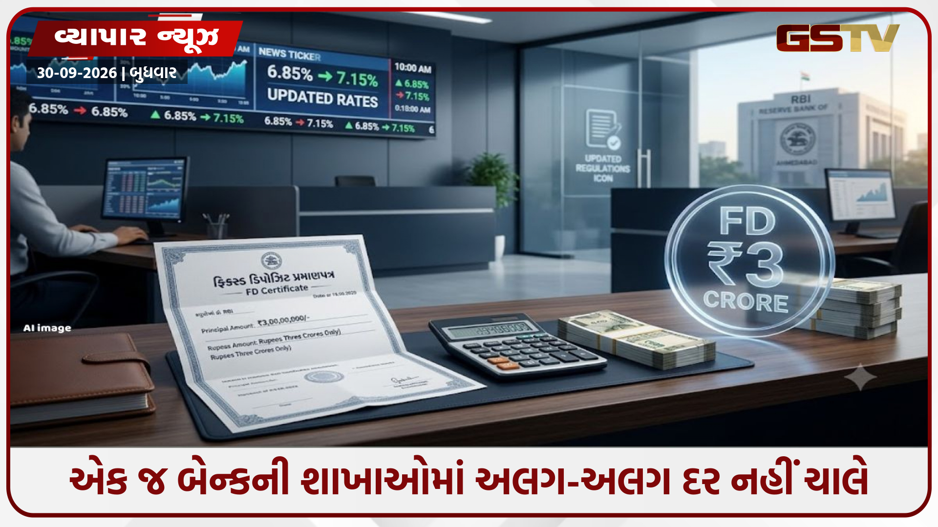 Bank New Rule: હવે રોજ જાહેર કરવા પડશે FDના નવા વ્યાજદર, સવારે 10 વાગ્યા સુધી મળી જશે માહિતી