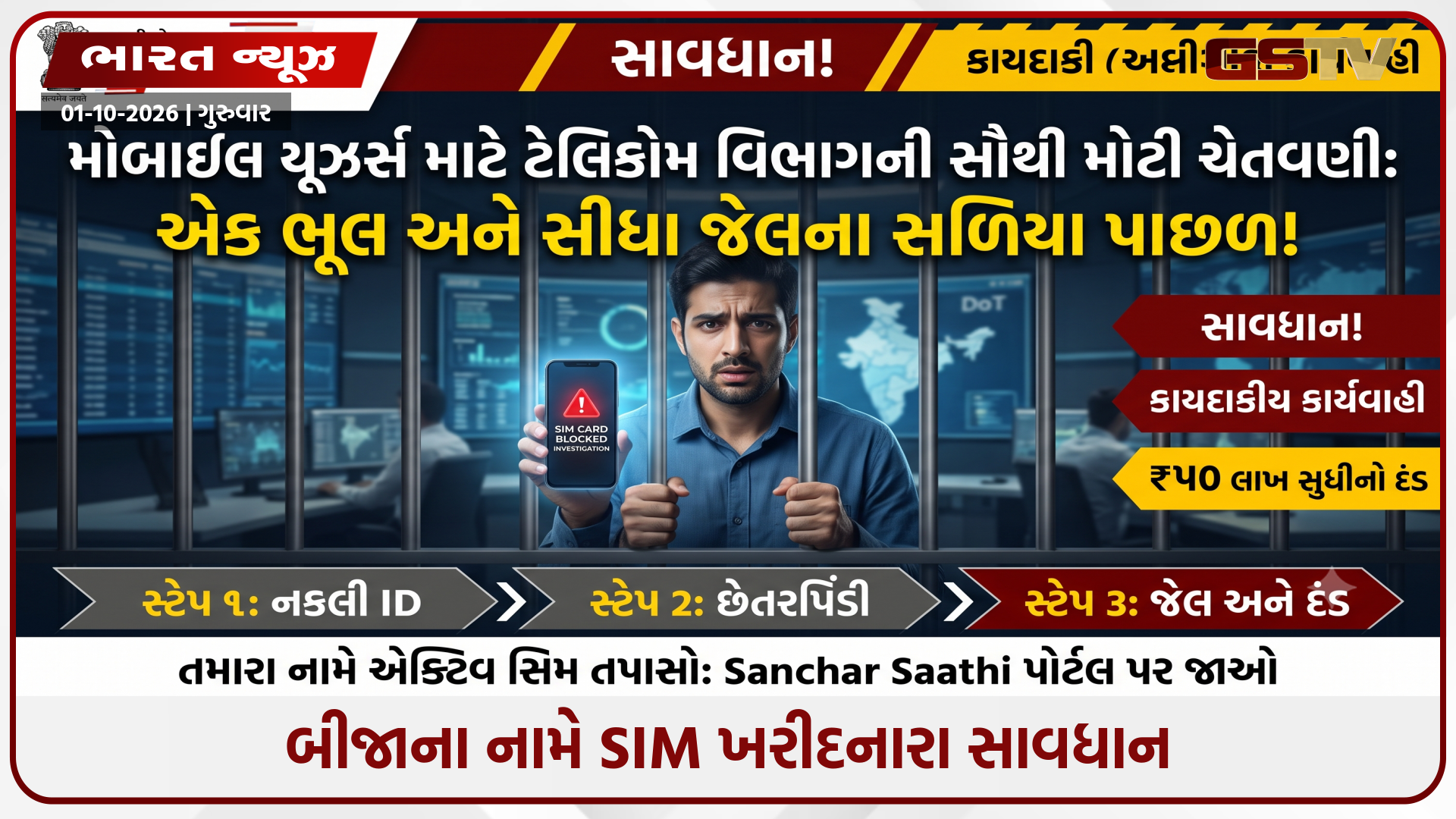 સાવધાન! જો તમારા નામે કોઈ બીજું SIM વાપરતું હશે તો થશે 3 વર્ષની જેલ અને રૂપિયા 50 લાખનો દંડ