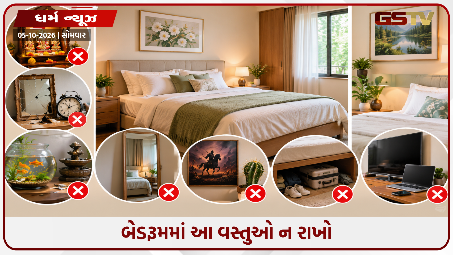 બેડરૂમમાં કઈ વસ્તુઓ ન રાખવી જોઈએ? જાણો શું કહે છે વાસ્તુ સિદ્ધાંતો