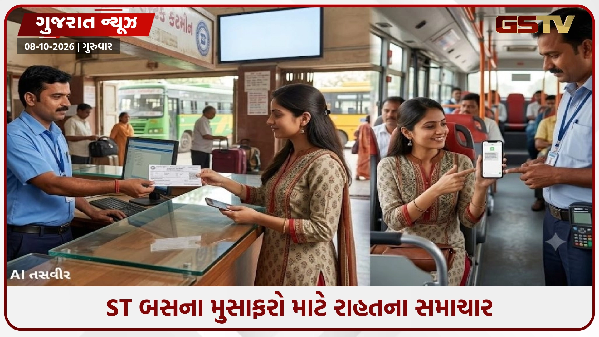 ST બસના મુસાફરોને હવે ટિકિટ ખોવાઈ જવાની ચિંતા નહીં: બુકિંગનો SMS બતાવીને પણ કરી શકાશે મુસાફરી