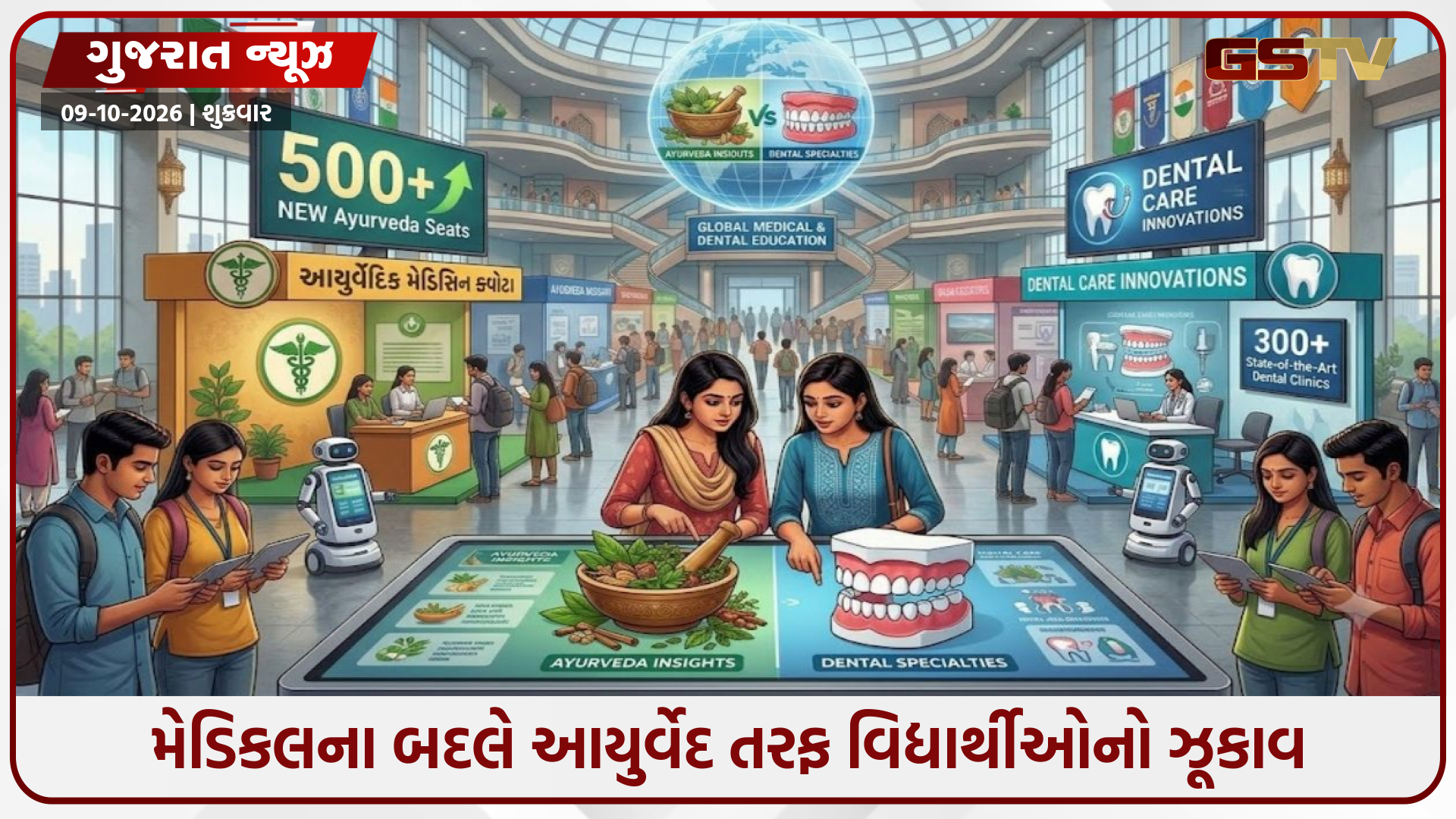 નવો ટ્રેન્ડ ; મેડિકલ કરતાં આયુર્વેદમાં પ્રવેશનો ભારે ક્રેઝ, બીજા રાઉન્ડમાં તમામ બેઠક ફૂલ